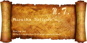 Muzsika Tulipán névjegykártya
